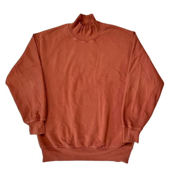 Wilfred Free Loose Sweater Womens Medium Long Sleeve Pullover Mock Neck Orange - Picture 1 of 9